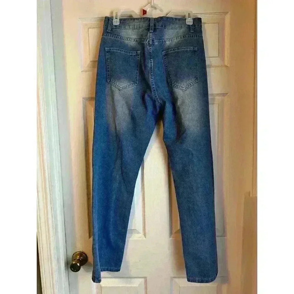 Misslook Women's Large Sunflower Denim Jeans Size S 90s Y2K Vintage Look - Picture 3 of 4